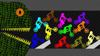 Survival Stickman Bicycle Race: Monster Snake