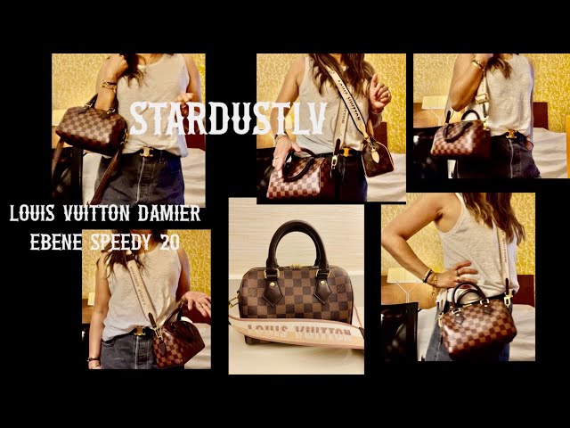 New! Louis Vuitton Speedy B 20 in Damier Ebene, Unboxing, Mod Shots