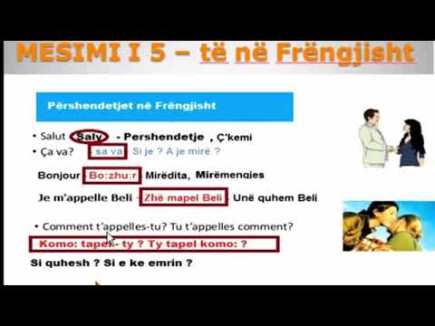 MESIMI 5/32 - PERSHENDETJET NE FRENGJISHT  -  LES SALUTATIONS EN FRANCAIS | FRENGJISHT- SHQIP