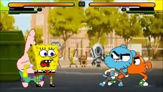 M.U.G.E.N Battle: Spongebob & Patrick vs. Gumball & Darwin Watterson