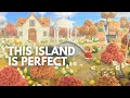 The most perfect fall island  animal crossing new horizons island tour