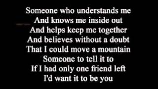 Video thumbnail of "Dan Seals - One Friend ( + lyrics 1984)"