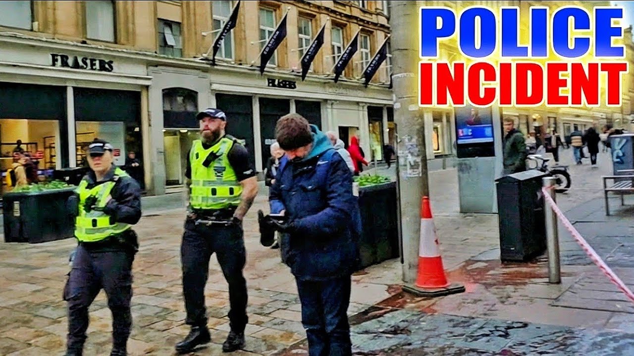 Glasgow POLICE INCIDENT & George Square In CHAOS