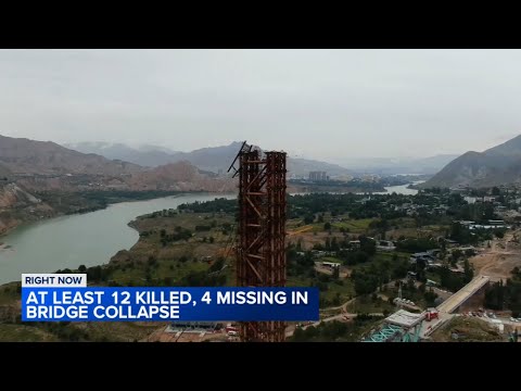 Chinese bridge collapse kills at least 12 construction workers; 4 missing