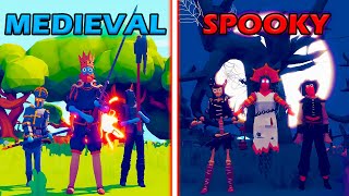 MEDIEVAL TEAM vs SPOOKY TEAM - Totally Accurate Battle Simulator | TABS