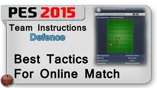PES 2015: Best tactics for online matches. (Defence)