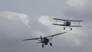Gloster Gladiator and Westland Lysander display at The Season Premier Air Show Old Warden. 2026.