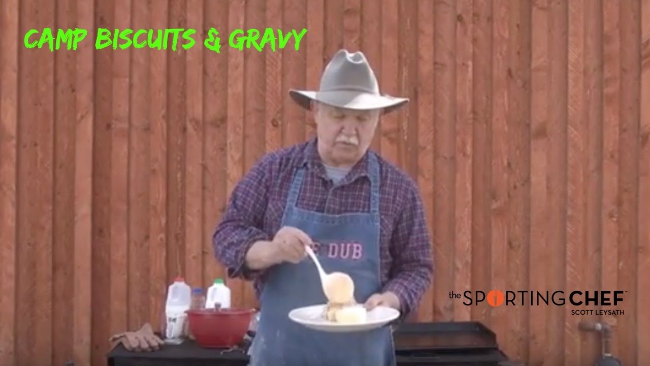 Camp Biscuits and Gravy in Dutch Oven