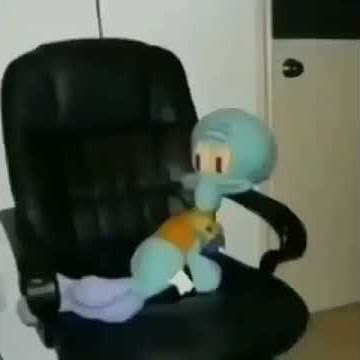 Squidward sitting on a chair meme