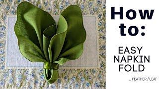 Famous Feathery Leaf Easy Napkin Fold Tutorial Net Worth