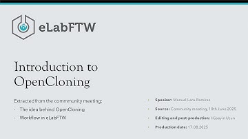 eLabFTW - How to use OpenCloning