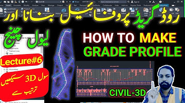 how to create a road design or grade profile in civil 3D / how to create a road surface profile.