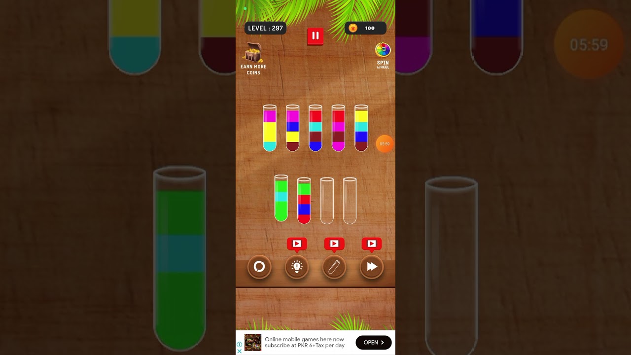 291 to 300 level water sort iQ puzzle game 2024water sort puzzle water sort game money withdrawal...