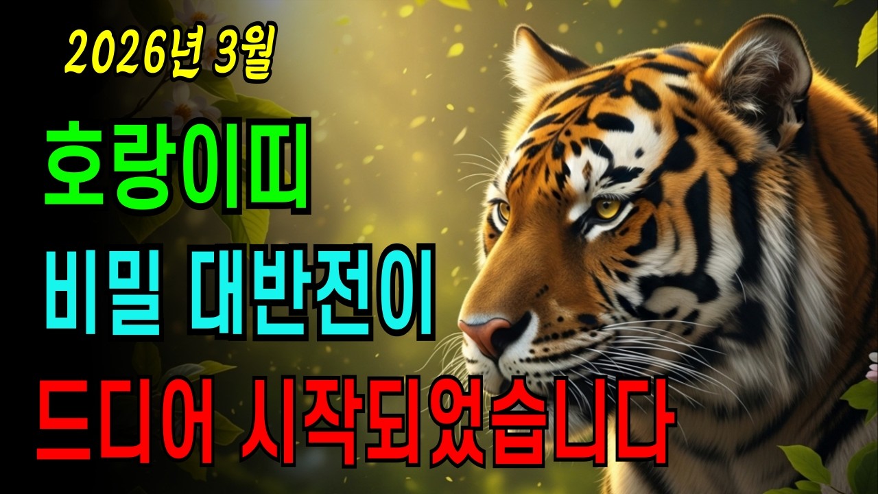 조용히 버텨온 당신, 3월 호랑이띠가 드디어 받는 엄청난 보상 3가지