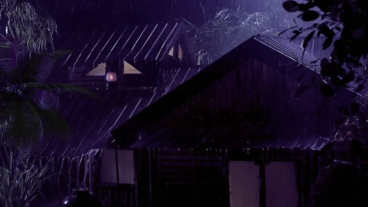 Deep Night Rain on Tin Roof | Drift off to sleep quickly with rain sounds on the old Tin Roof