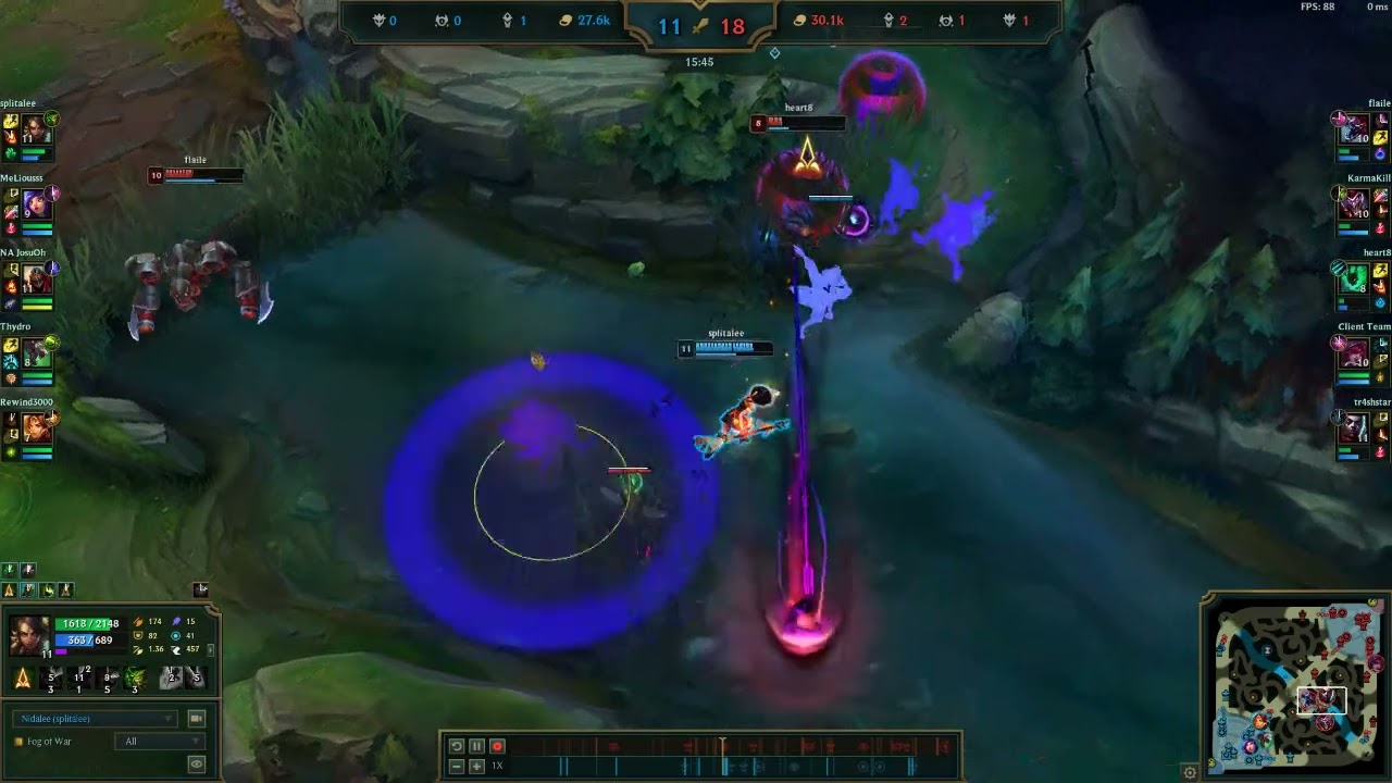 Nidalee Quadra Kill! | Grasp Game Nidalee