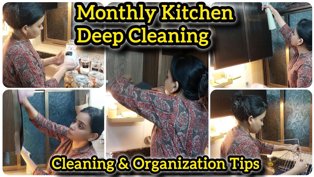 किचन Monthly Cleaning |किचन organization ideas |आज संपुर्ण किचन चकाचक केले @PrajaktaSakharkar 🧿