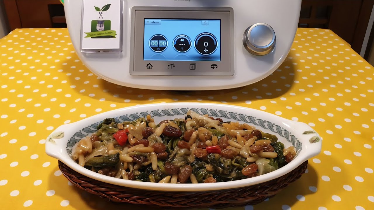 Scarola con uvetta e pinoli per bimby TM7 TM6 TM5 TM31 TM21