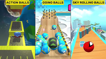 Going Balls vs Sky Rolling Ball 3D vs Action Balls Gameplay Comparison 004 (Android & iOS SpeedRun)