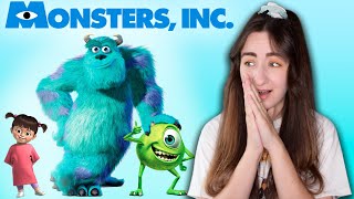 I Watched **MONSTERS INC** For The FIRST Time & It Was The CUTEST Thing (Movie Reaction)