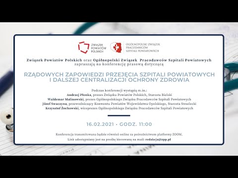 Konferencja prasowa dotycząca rządowych zapowiedzi przejęcia szpitali powiatowych