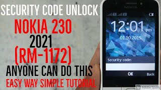 Nokia 230 Security Code Unlock | Nokia 230 | Nokia Reset Code | Nokia RM-1172 | Mobile Technology