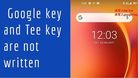Removing Google key and Tee key are not written red text