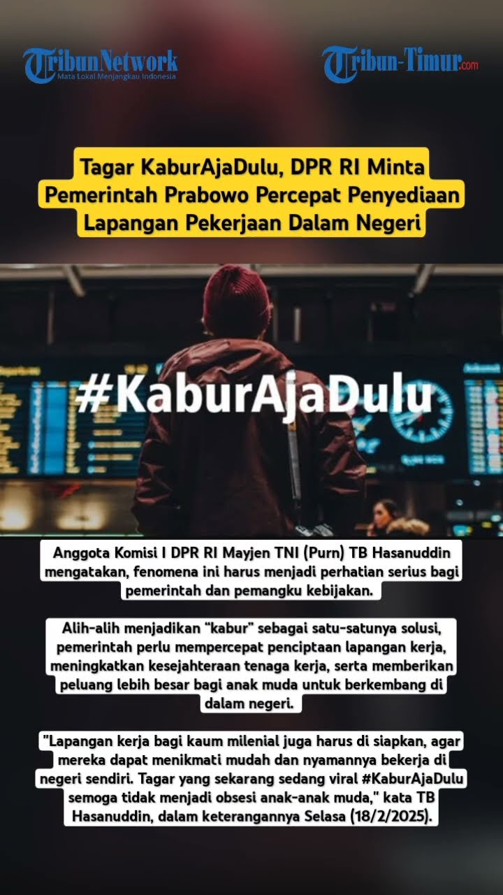 #KaburAjaDulu, DPR RI Minta Pemerintah Prabowo Percepat Penyediaan Lapangan Pekerjaan Dalam Negeri