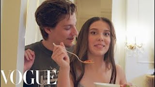 Millie getting ready for the Damsel premiere | Vogue |