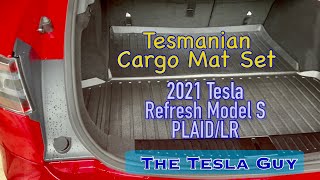 Tesmanian Cargo Mat Set For 2021 Tesla Refresh Model S Plaid Lr