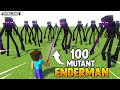 100 Mutant Enderman vs Me in Minecraft