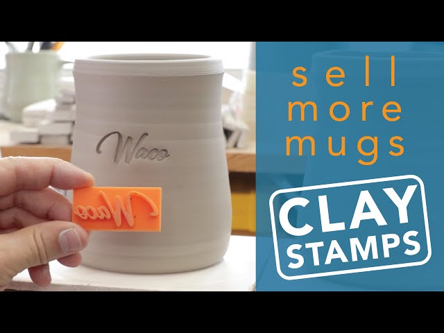 Mug Clay Stamp, Camping Essentials, Pottery stamp