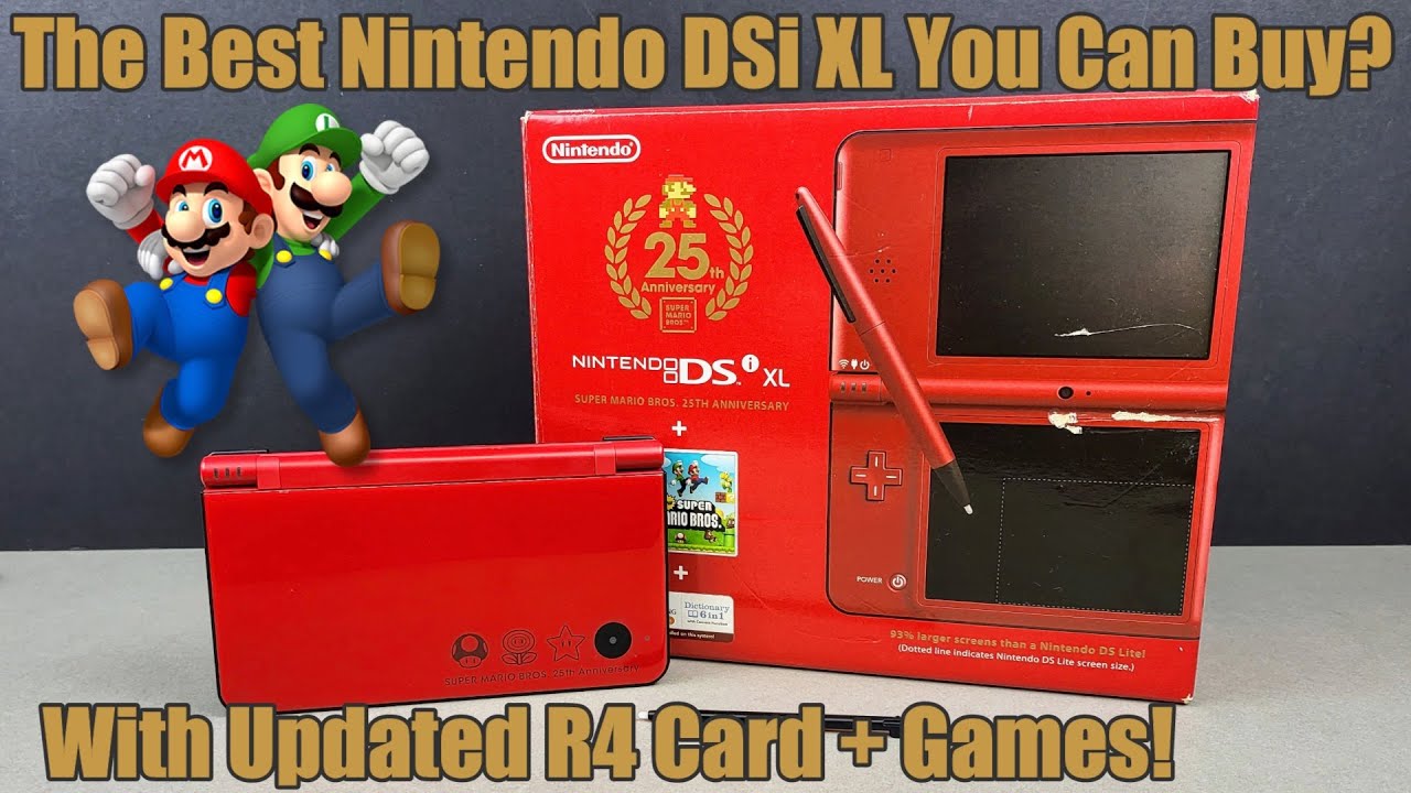 Nintendo DSi XL Red 25th Anniversary Handheld System For Sale