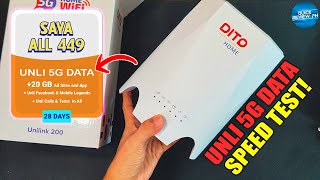 DITO Unilink 200 WiFi with UNLI 5G Data Speed Review and Quick Unboxing! SULIT NGA BA