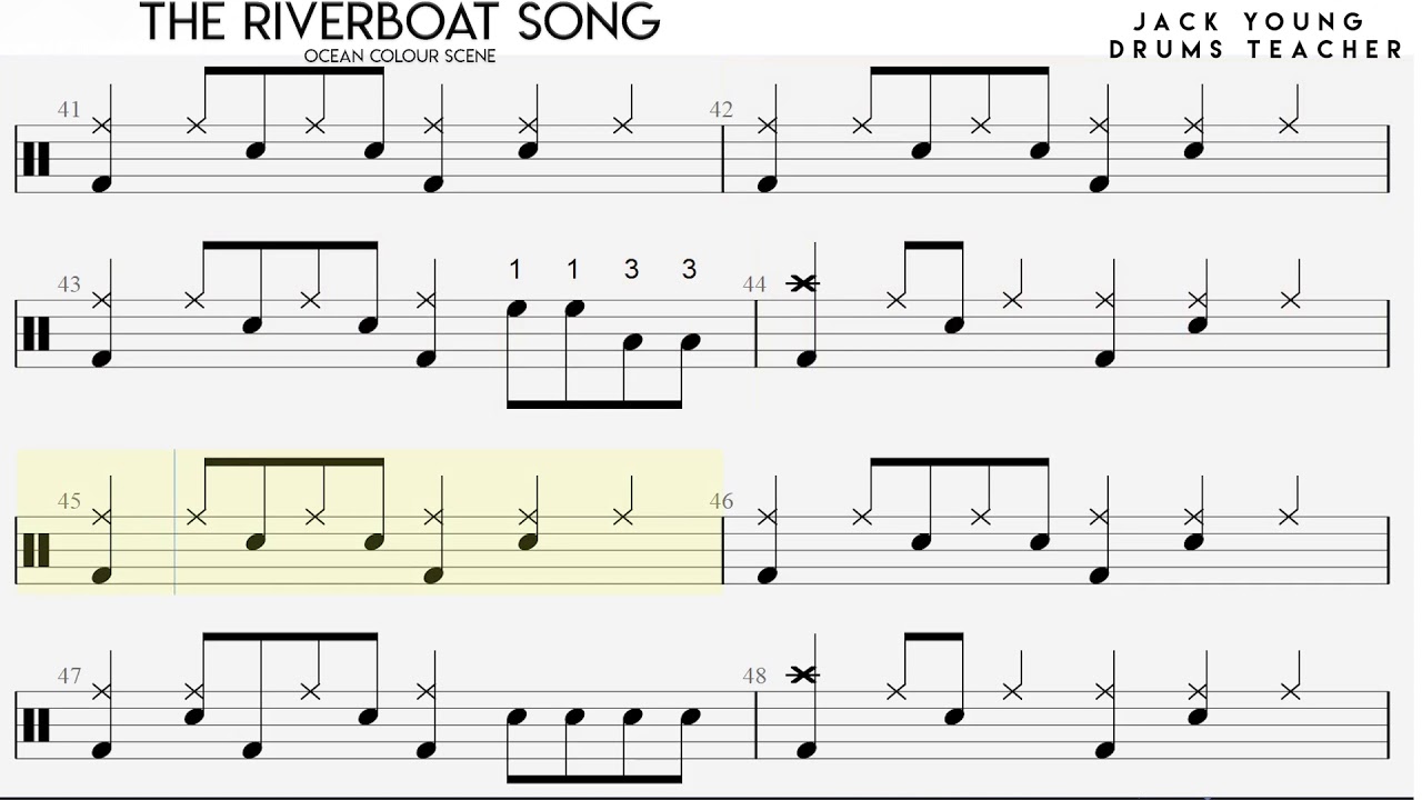 How to play The Riverboat Song 🥁 on Drums - Trinity Rock & Pop Grade 5