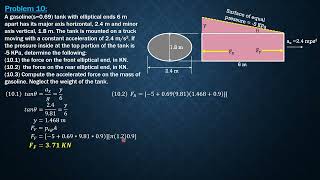 RELATIVE EQUILIBRIUM of LIQUIDS, Example 10