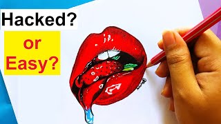 ✅How to Draw Lips Step by Step ||  Lips with Strawberry