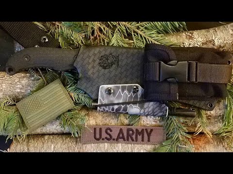 Schrade SCHF37 Frontier Custom Kydex Sheath woodsman axe