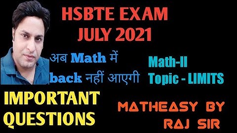 Applied mathematics unit 4 LIMITS