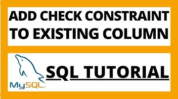 Add check constraint to existing column of a table in Mysql