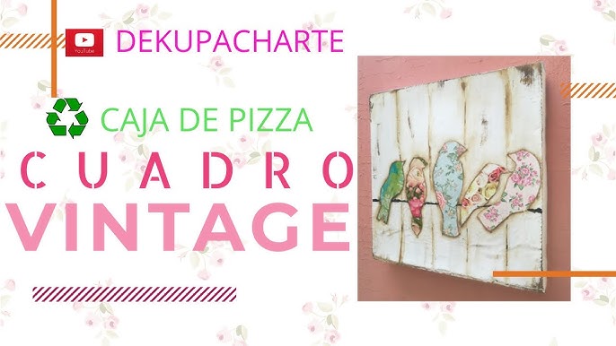 TALLER CUADRO VINTAGE  Cuadros vintage, Cuadro de flores, Cuadro decoupage