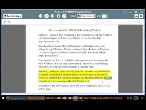 Video: Fix: Windows Creators Update Misslyckades Med Fel 0xc1900208