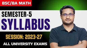 BSc Math Semester 5 Full Syllabus | All Universities of Bihar  | Thakur Sir