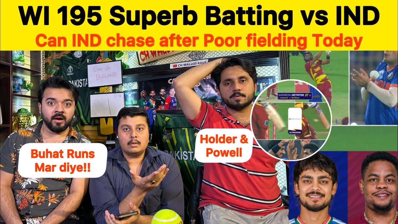 WI 195 superb batting vs India Holder and powell show | Poor fielding by Ind | INDIA vs WI t20 WC