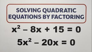 Menyelesaikan Persamaan Kuadrat dengan Memfaktorkan @MathTeacherGon - Matematika Kelas 9