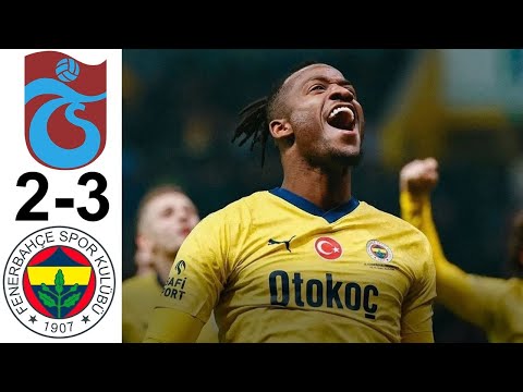 Trabzonspor 2 3 Fenerbahçe Maç Özeti