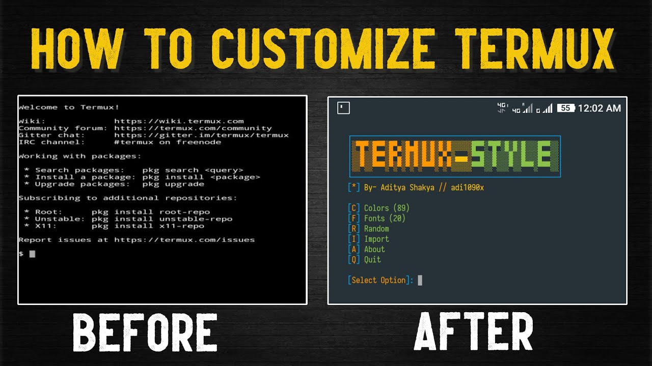 How to customize termux how to install termuxstyle how to change