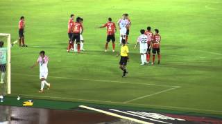 20130713　サガン鳥栖VS名古屋グランパス　野田がファール受けヒートアップ