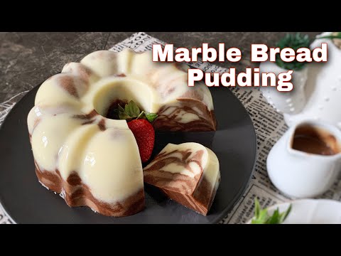 Puding Roti Tawar Marble