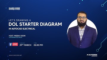 Drawing DOL Starter Power Diagram using AutoCAD Electrical
